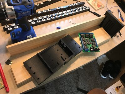 The completed low-side end piece, with space for the decoder board.