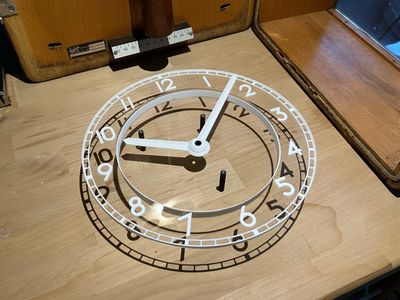 Dial assembled on desk.