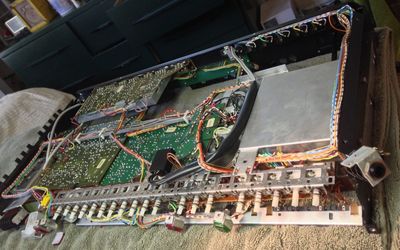 Very tightly bundled wire harnesses visible from the underside.
