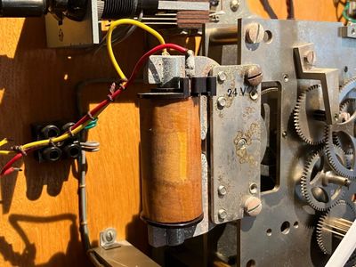Close-up of Lavet stepper motor.
