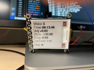 An early prototype of the display data.