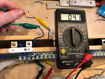 Uh oh. Guess who didn't test ALL the solenoids before installing. It also seems they're out of spec for the decoder board, drawing too much current...