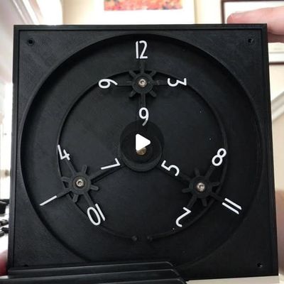 A view of the small clock with no front panel.